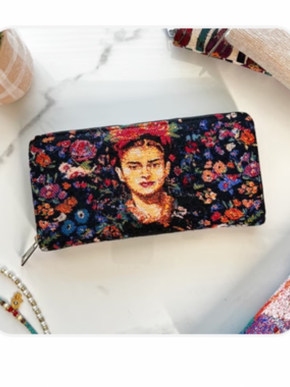 Floral Frida Kayla Zip-Around Wallet
